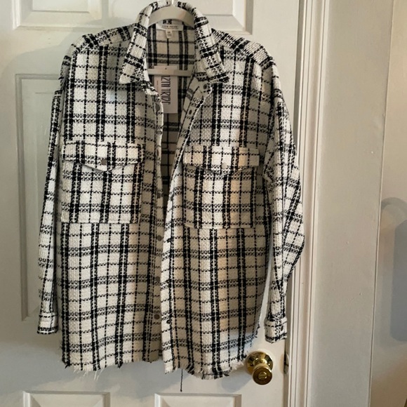 PLAID FLANNEL JACKET/ SHACKET NWT - Picture 1 of 7